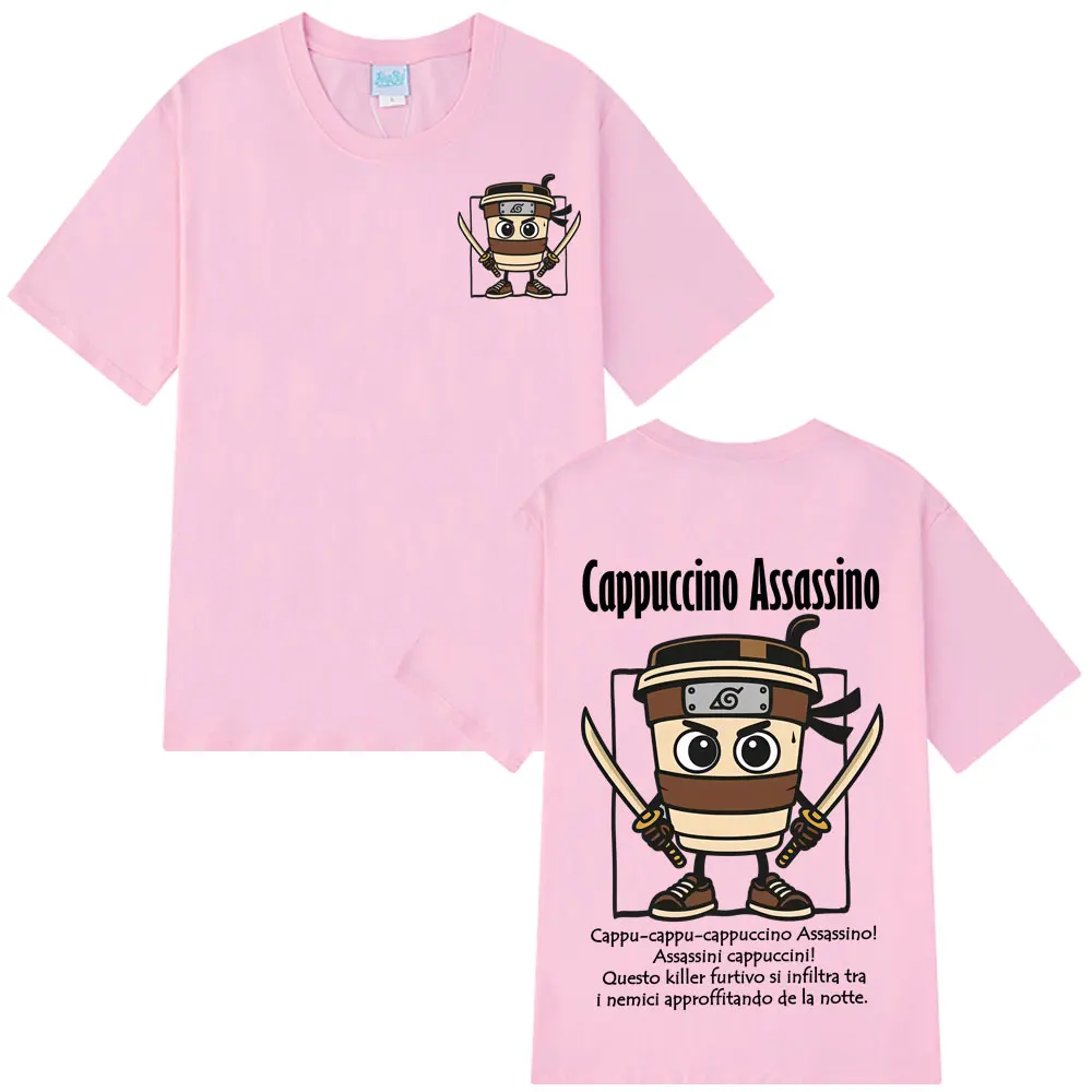 เสื้อยืดแฟชั่นลายมีมอิตาเลียน แขนสั้น ทรงหลวม สบายๆ ผ้าฝ้าย 100% เสื้อยืดยูนิเซ็กซ์ ระบายอากาศได้ดี