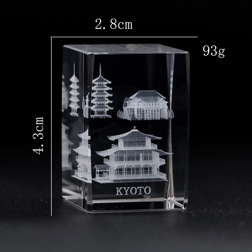 Lasergravure Kristalglas Chinese oude architectuur Beeldjes Miniaturen Reizen Literaire Souvenirs Studie Ornamenten Cadeau