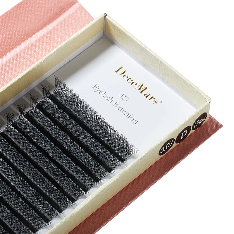 DeceMars 4D W شكل اليدوية رمش ملحقات المشجعين مسبقة الصنع رموش طبيعية لينة حجم الرموش الصناعية لصالون المهنية #5