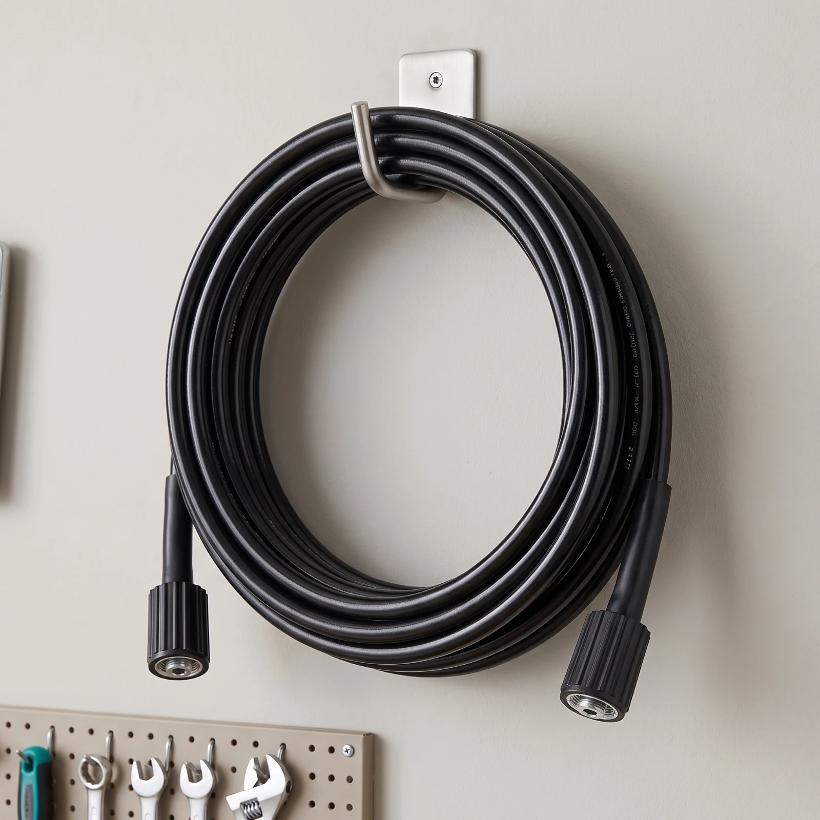 Pressure Washer Hose Flexible Car Wash Hose Reinforced Coiled for Driveway Cleaning