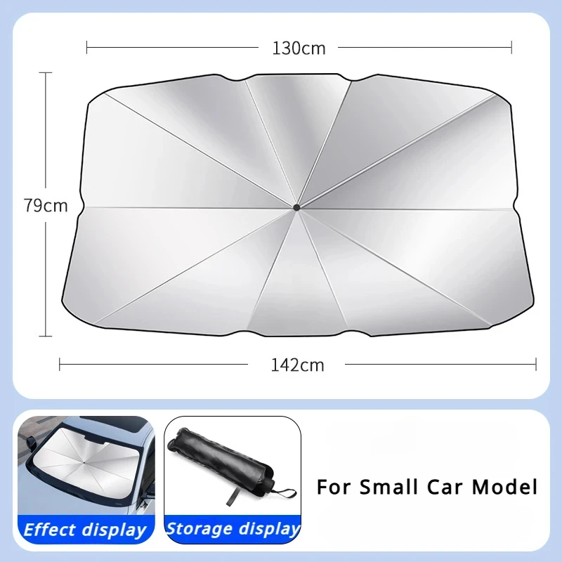 For Tesla Model 3 Highland 2024 Car Windshield Sun Shade Umbrella Foldable Car Sunshade Front Window Cover Summer Sun Protection