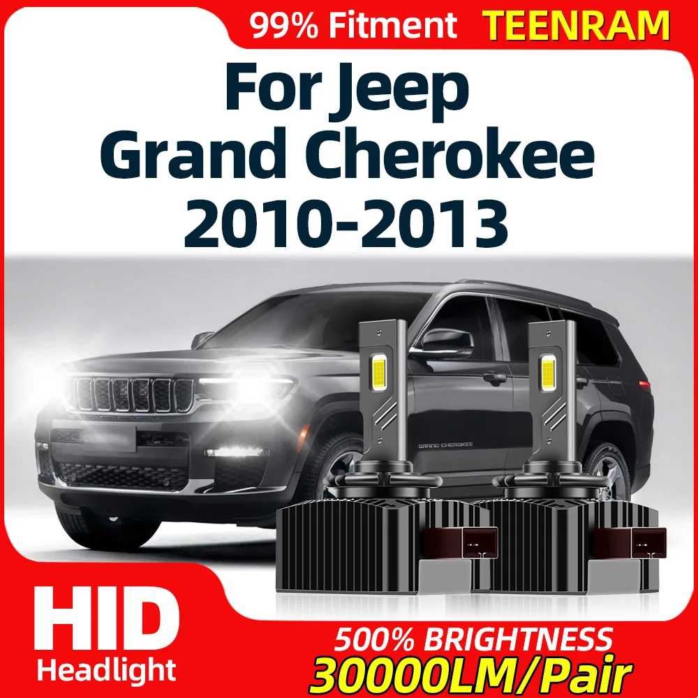 

LED Headlights HID Bulbs 30000LM Plug and Play 6000K White 12V Xenon Lights For Jeep Grand Cherokee 2010 2011 2012 2013