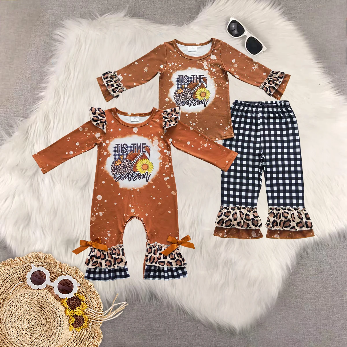 

LR0611 Wholesale Summer baby rompers girls Halloween pumpkin long sleeve romper Boutique baby girl clothes sets