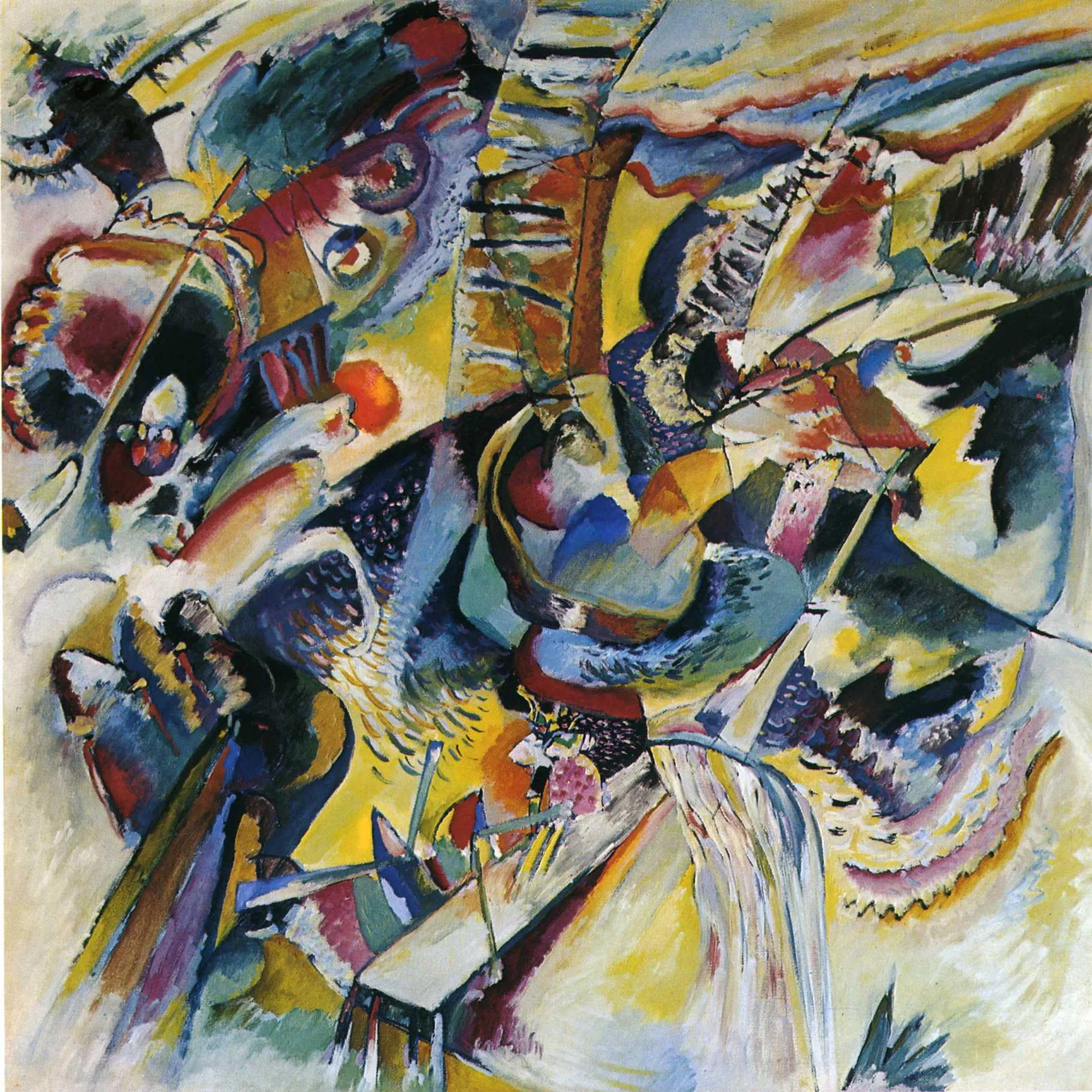 

Improvisation. Gorge By Wassily Kandinsky Hand painted abstract painting on canvas Modern wall artworks for home decoration
