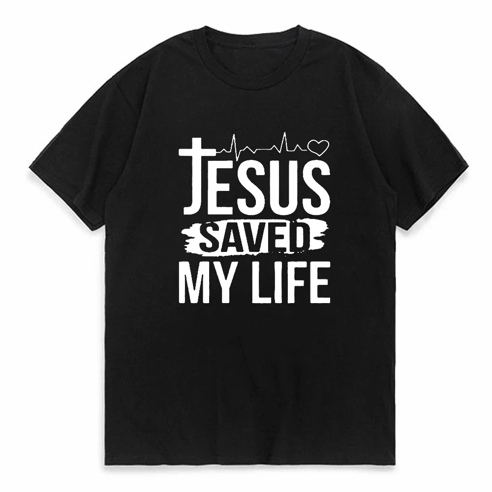 Jesus Save My Life Print Women T Shirt Summer Short Sleeve O Neck Loose Women Tshirt Tops Clothes Camisetas Mujer