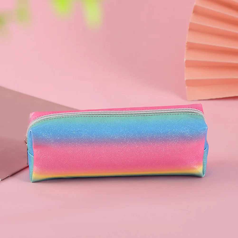 

Small Pencil Case Portable Students Pencil Pen Pouch Glitter Storage Bag Organizer for School Stationery