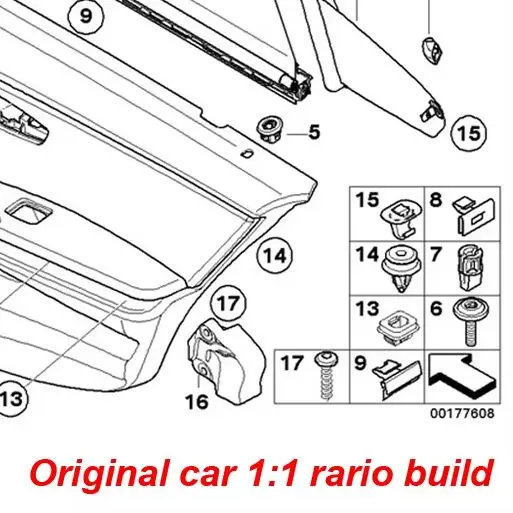 For BMW 3 Series E90 E91 Full Set Inner Door Handle Interior Door Panel Pull Trim Cover Fit 318 320 325 328 330 335