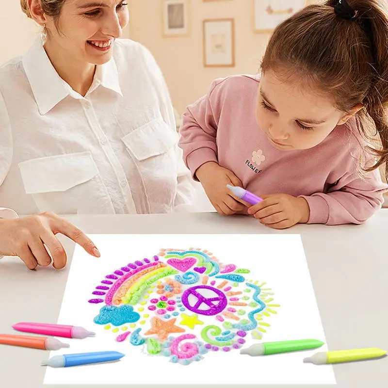 Пузырьковые ручки 3D Пузырьковая кисть 6X Веселые художественные принадлежности для рисования и раскрашивания Креативные маркеры для мальчиков и девочек в возрасте от 3 лет