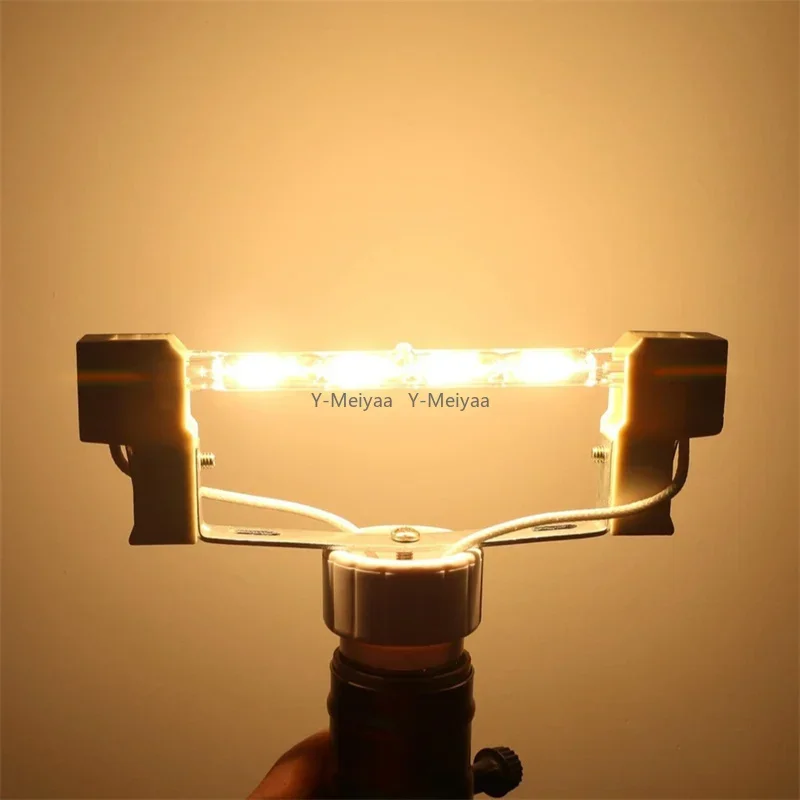 1/2/5 قطعة R7S LED أنبوب زجاجي COB ضوء لمبة عالية الطاقة مصباح الذرة استبدال ضوء الهالوجين بالجملة J118 100/200/300/400 واط