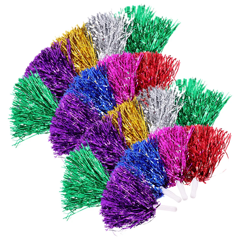 Cheerleading Stuff Hand Stick to Shake Bouquet Outdoor Pom Poms Cheering Props Red