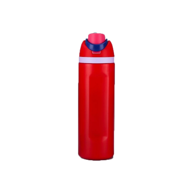 JUSTINLAU Draagbare 19/24/32oz Thermosbeker Vacuümfles Fruitmok Riemfles RVS Reistuit Warm & Koud Houdende Waterfles