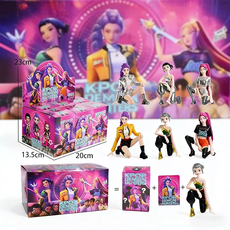 6Pcs Anime Kpop Devil Hunter Blind Box Disassembly Fun Blind Bag Small statue Peripheral model Desktop Blind Box Decoration Gift