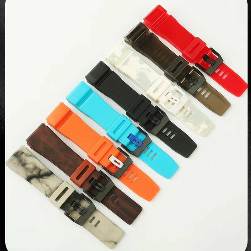 24MM Resin Rubber silicone Strap For Casio GA-2200 GA-2200M GA2200 GA2000 PRW6600 Men's Series Watchband Accessories