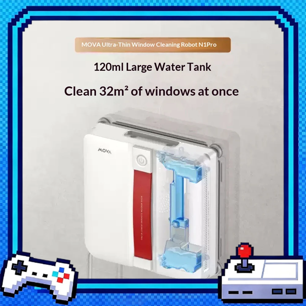 MOVA N1Pro Thin automatic window cleaning robot high-rise water spraying intelligent window cleaning artifact Gifts