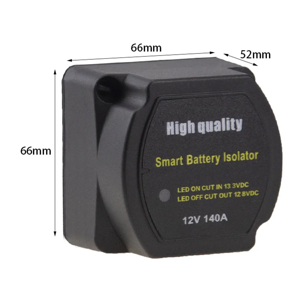 12V Dual Battery Smart Isolator 140A Voltage Sensitive Split Charge Relay VSR Isolator Kit for Cars RVs Yachts Car Accessories