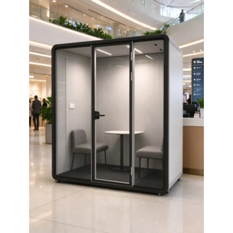Dusty Pink Acoustic Pod Soundproof Phone Booth 1 Person Lounge Australia New Zealand ISO Certified Portable Easy Install