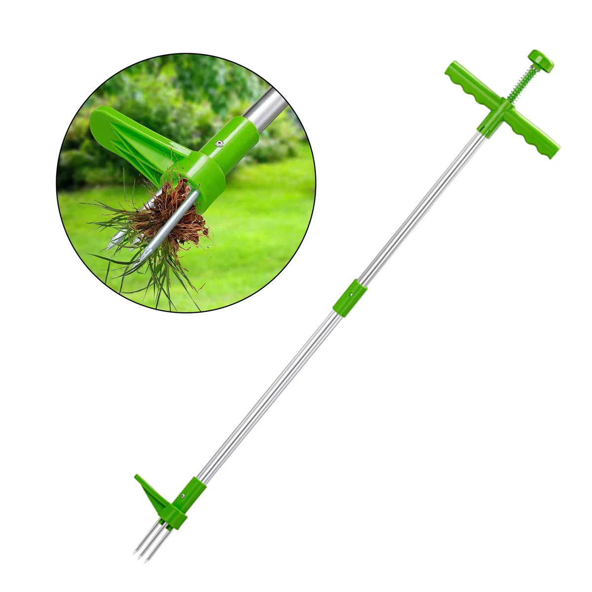 Long Handle Weed Remover Outdoor Claw Root Killer Portable Garden Lawn Weeder Manual Lawn Lightweight Stand Up Weed Puller 1Pc