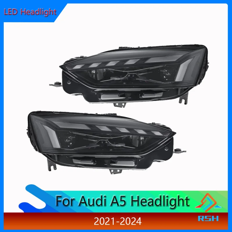 For Audi A5 Headlight Assembly 2021-2024 Models Modified With Upgraded LED DRL Sequential Turn Signals And Projector Lenses