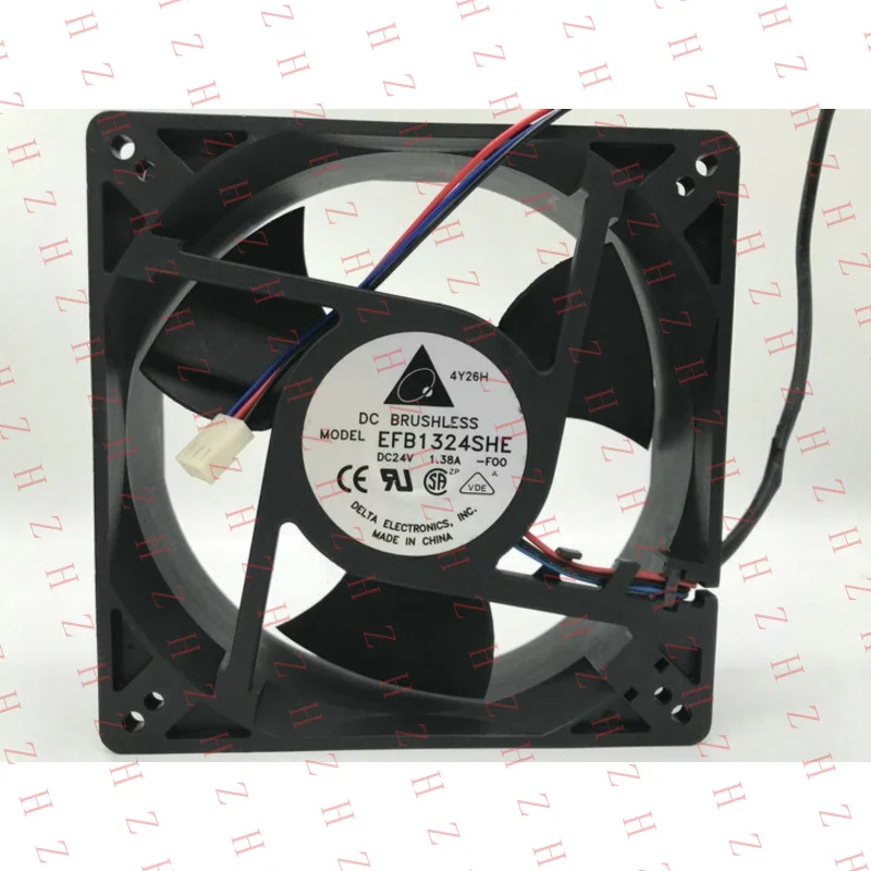 

P+ for DELTA EFB1324SHE BRUSHLESS 127*127*38MM 12.7CM DC 24V 1.38A 3Pin Cooling Fan