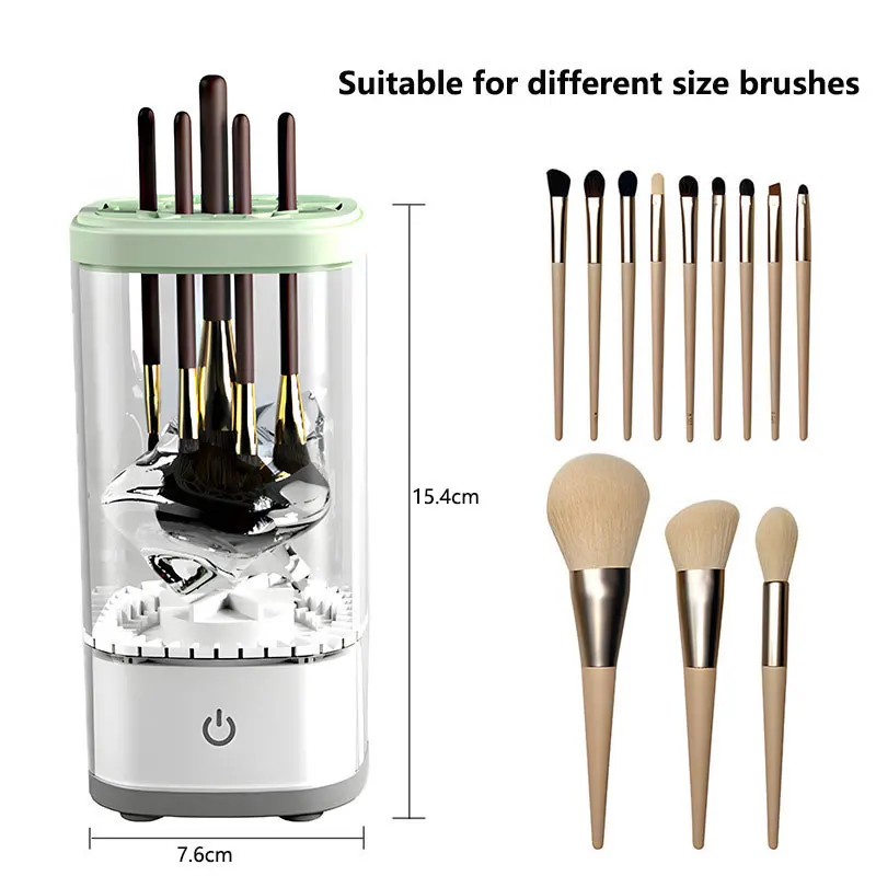 Machine de nettoyage de brosse de maquillage électrique pour nettoyeur de brosse de maquillage Plug and Play brosse de nettoyage rapide électrique Portable
