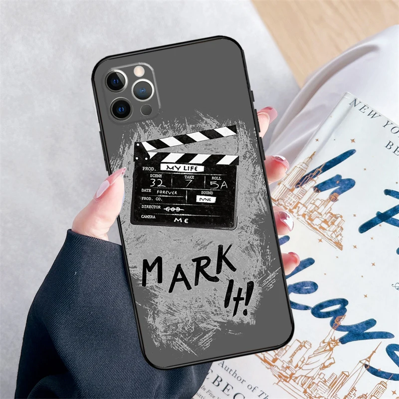 Film Movie maker Clapperboard Take Phone Case For iPhone 16 15 Pro Max 11 12 13 Mini 14 Pro Max XR 15 16 Plus 16e Cover Coque