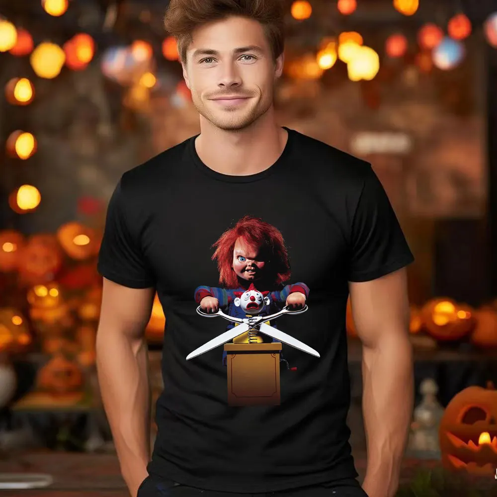 Retro Movie Chucky Graphic T Shirts Men Women Casual O-Neck Short Sleeve T-Shirt High Quality Cotton Harajuku Tee Tops Clothing