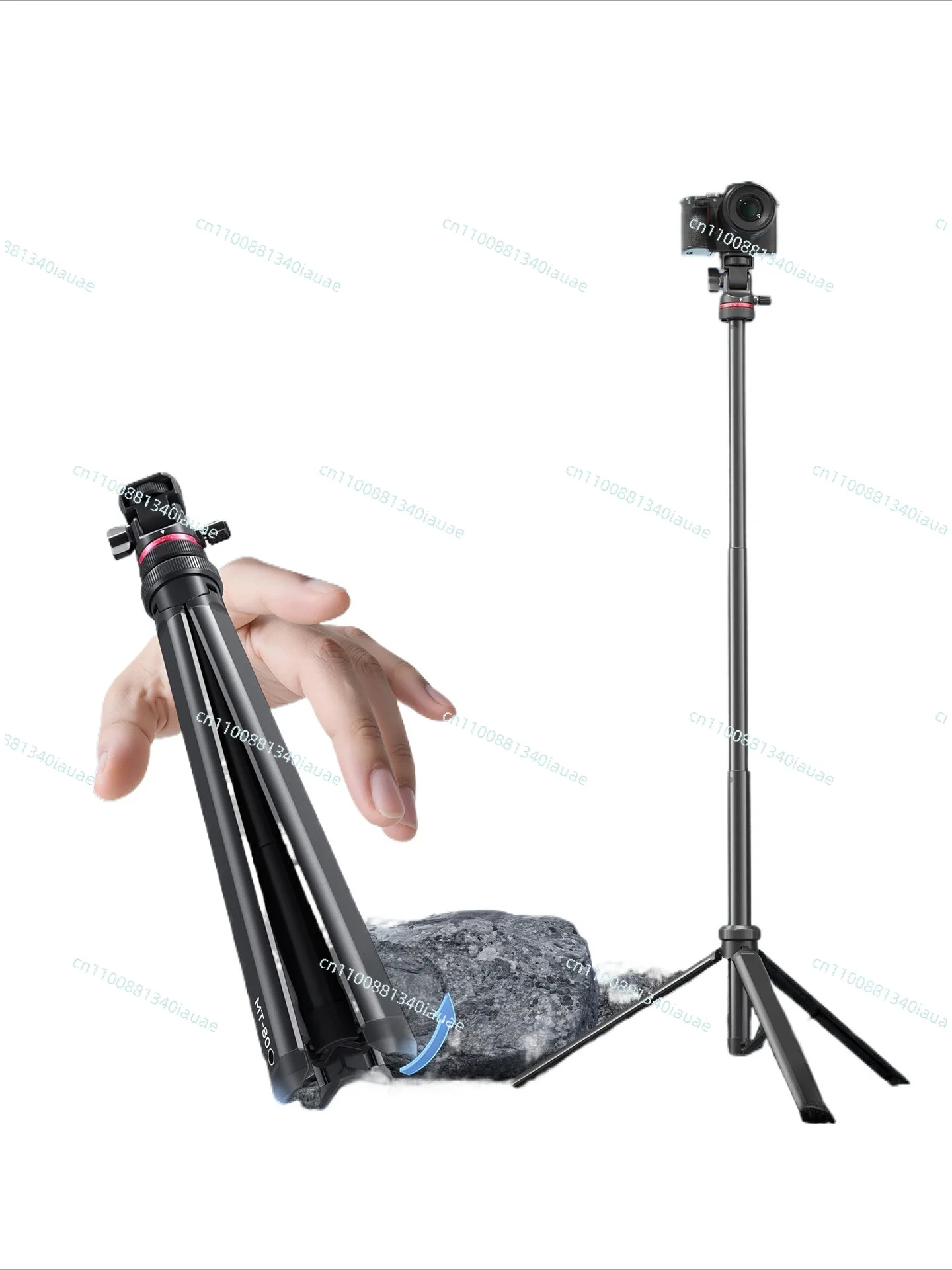 

MT-80 One-button Open Tripod Floor Portable Aluminum Alloy Fill Light Quick Open Tripod