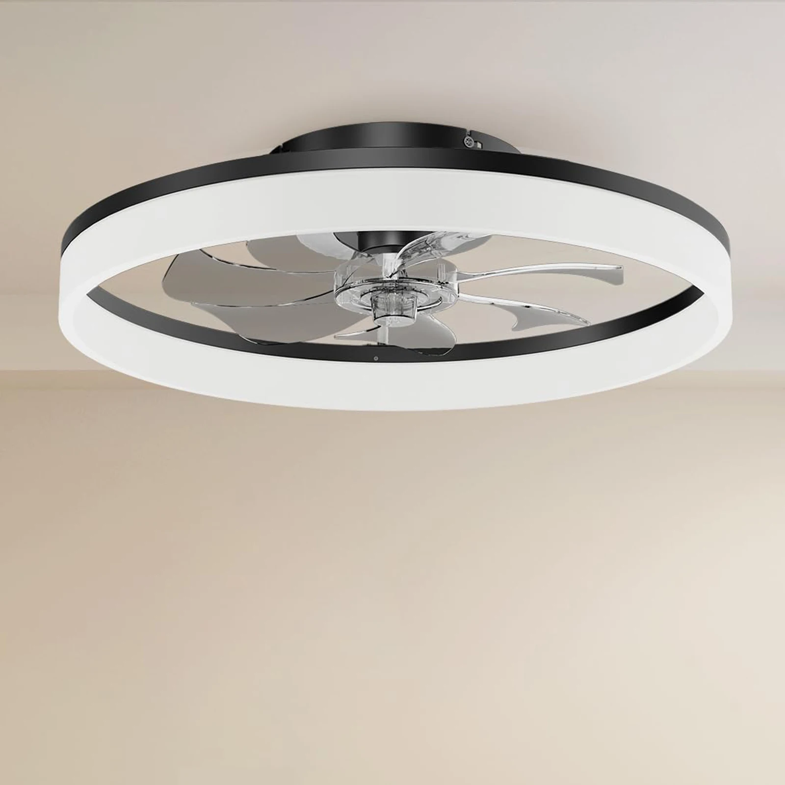 Jelena Ceiling Fan with Light Modern Home Decoration Electric Fan Silent and Timed Dimming Cool Ceiling Lamp Fan for Bedroom