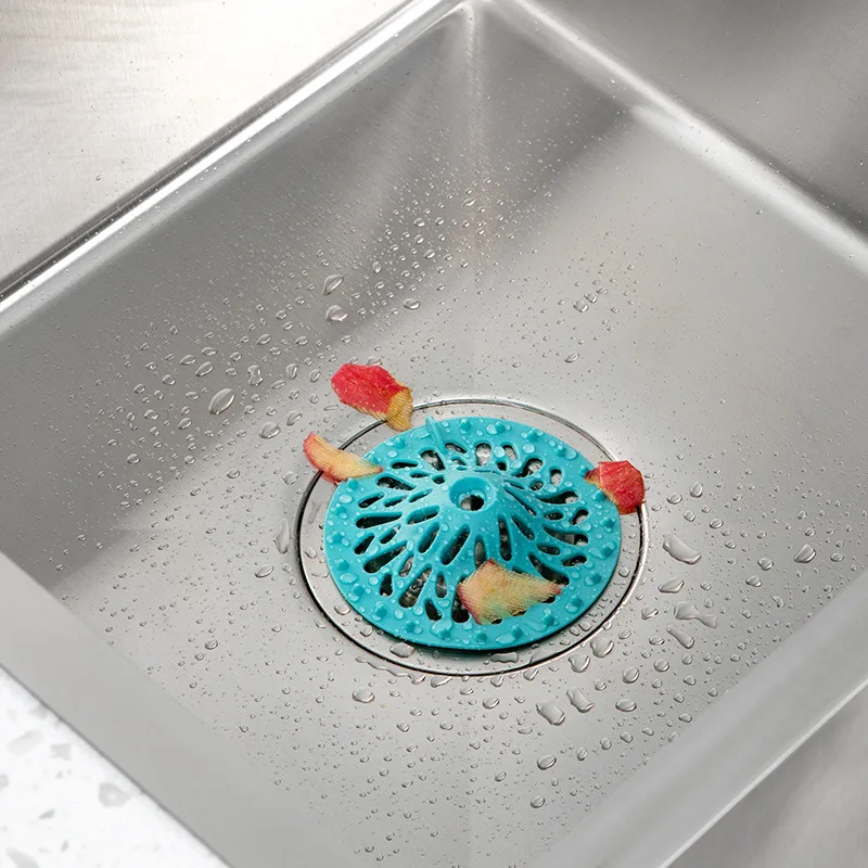 Cubierta de drenaje de suelo antiobstrucción para inodoro, filtro de fregadero de cocina y baño, filtro de pelo de alcantarillado, drenaje de suelo de forma volcánica