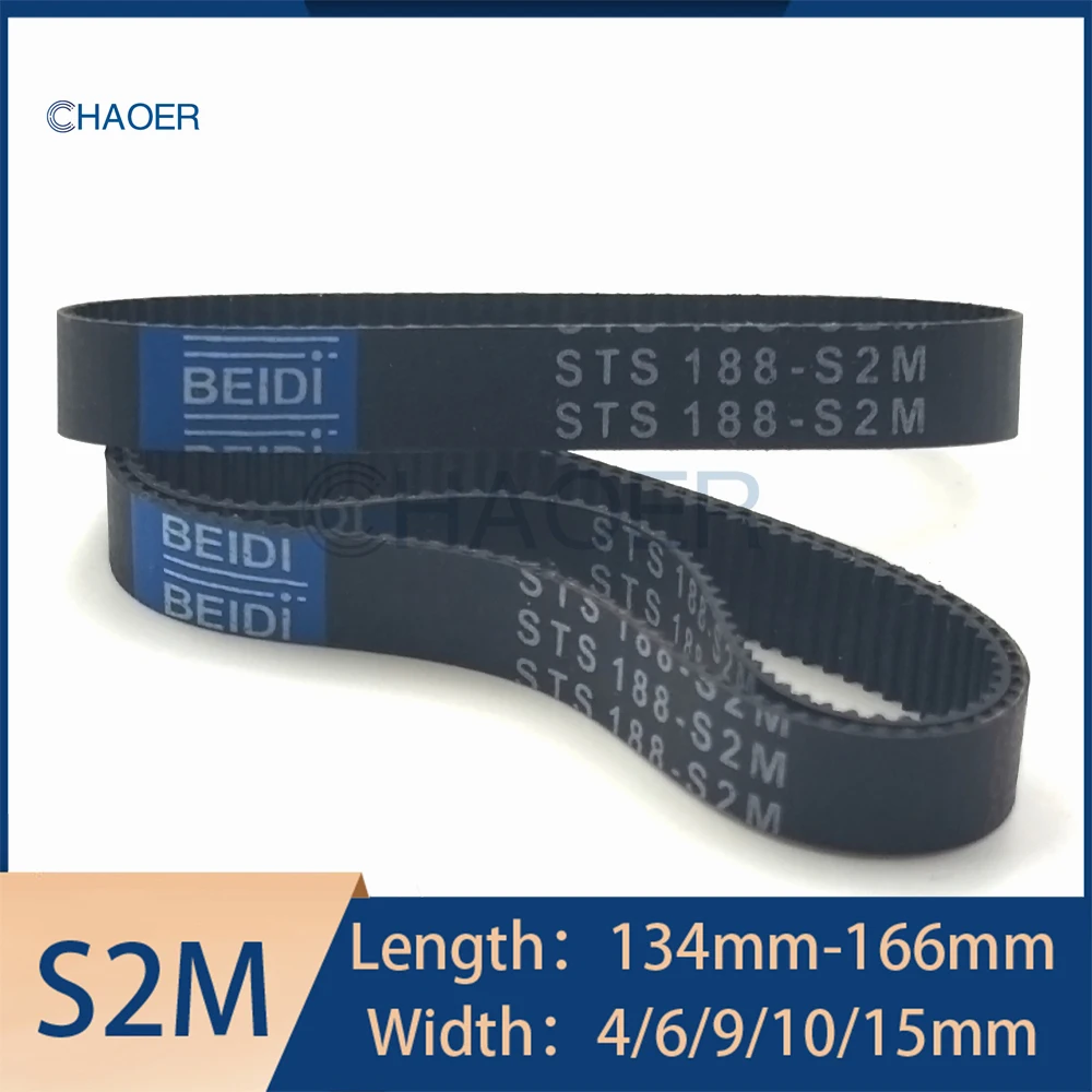 

S2M Timing Belt Length 134 136 138 140 142 144 146 148 150 152 154 156 158 160 162 164 166mm Width 4 6 10 15mm 158 Toothed belt