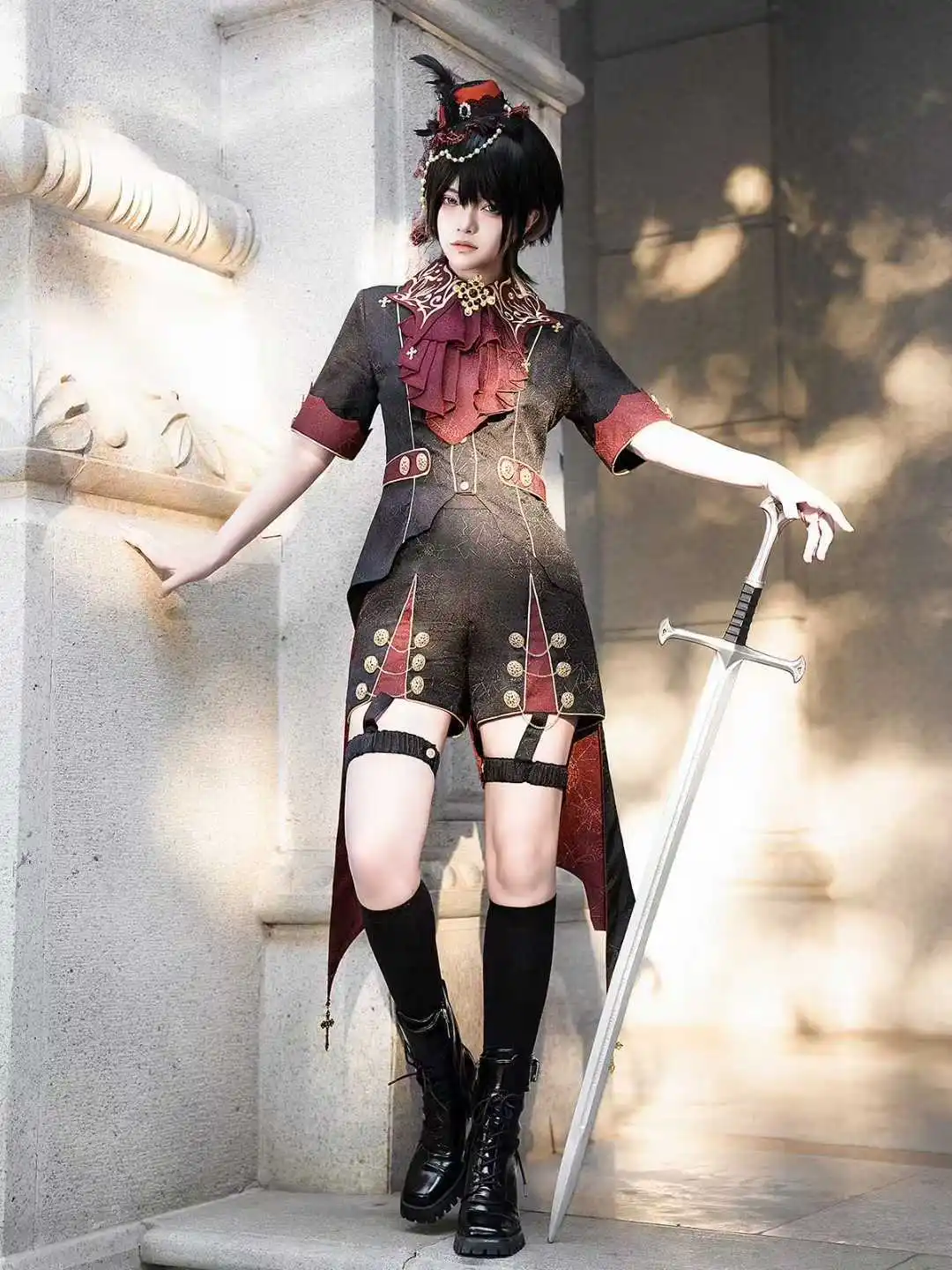 

New Fiesta Carnival Halloween Cos Cosplay Son Of Sin And Blood Dark Gothic Style Lolita Prince Series Trailing Tuxedo