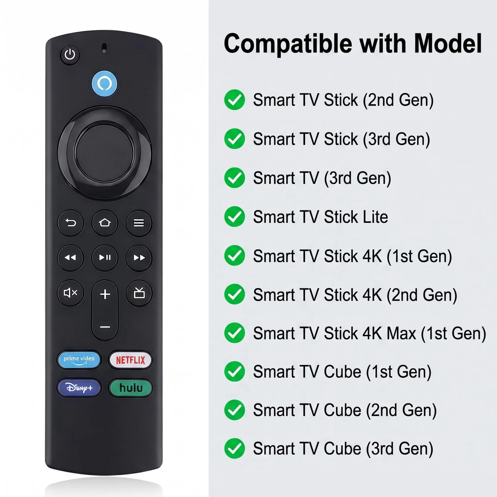 L5B83G Fourth Gen Replacement Voice Remote Control Fit for Fire TV Cube 1st 2nd Gen Fire TV Stick 4K 4K Max Lite