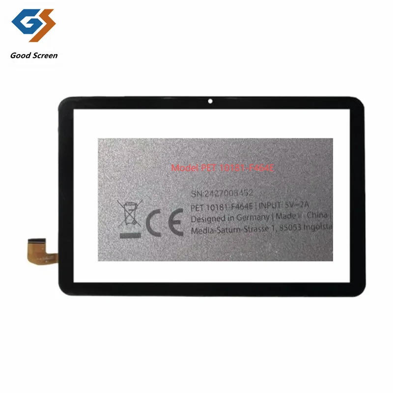Black 10.1Inch For PEAQ PET 10181-F464E Tablet PC Capacitive Touch Screen Digitizer Sensor P/N YJ1337PG101A2J1-FPC-V1