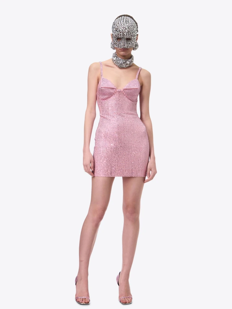 

New Women Pink Sleeveless Shiny Sequined Skinny Dress Sexy Spaghetti Strap Sequins Long Dresses Elegant Cocktail Evening Clubwea