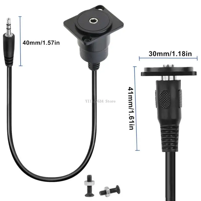 TRS 3.5mm Stereo Threaded Fixing Round Connector 1/8 TRS Male/Female to Female