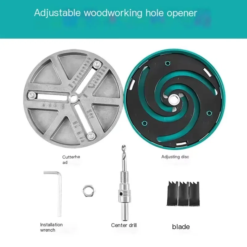 

Adjustable Multifunctional Woodworking Hole Opener Wooden Board Gypsum Board Aluminum Board Hole Punching Tool Woodworking Tool