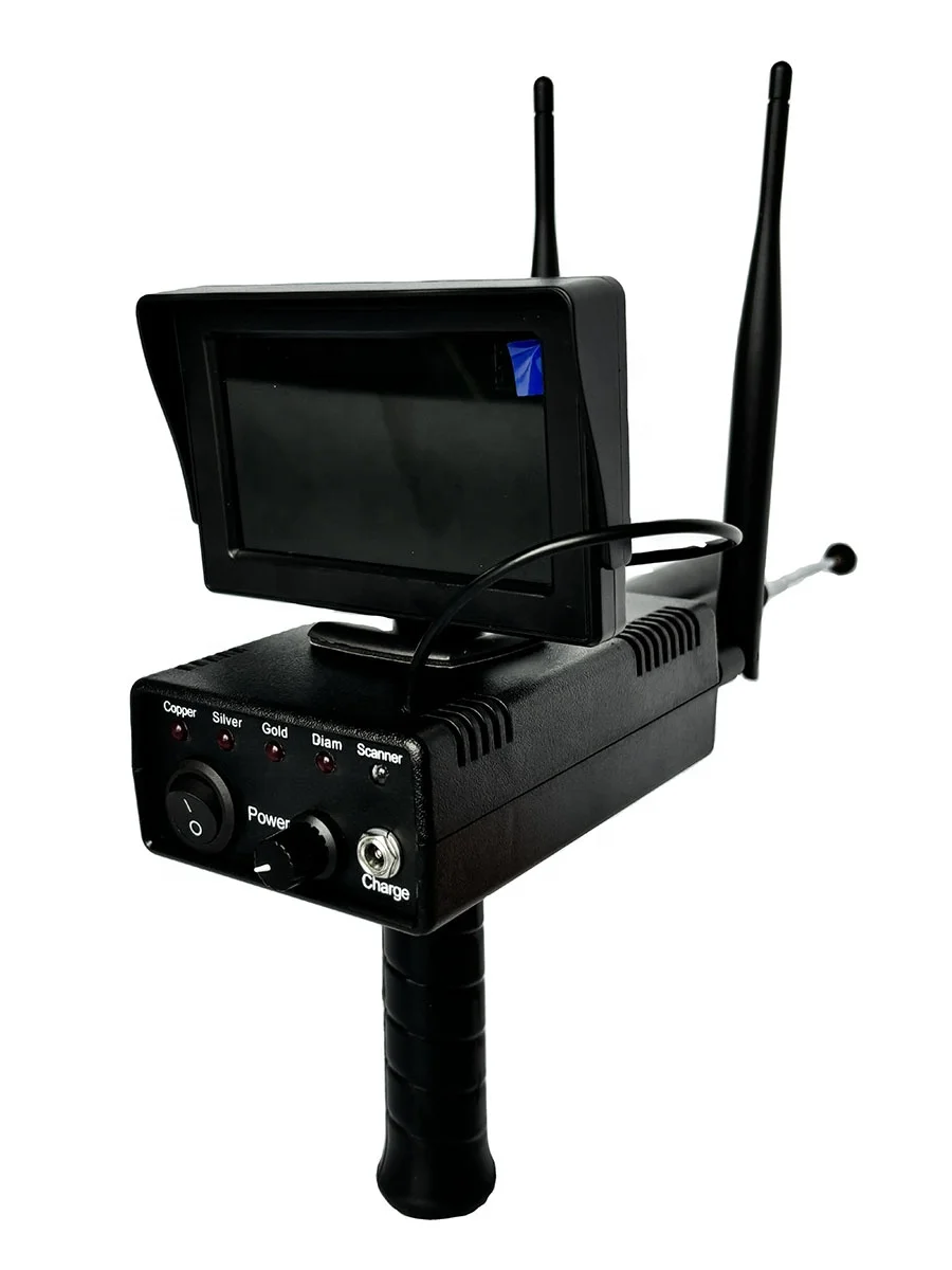 AKS Plus Automatic High-Range 3D Underground Metal Detector Long Screen Machine for Deep Gold Silver Diamond Treasure Search