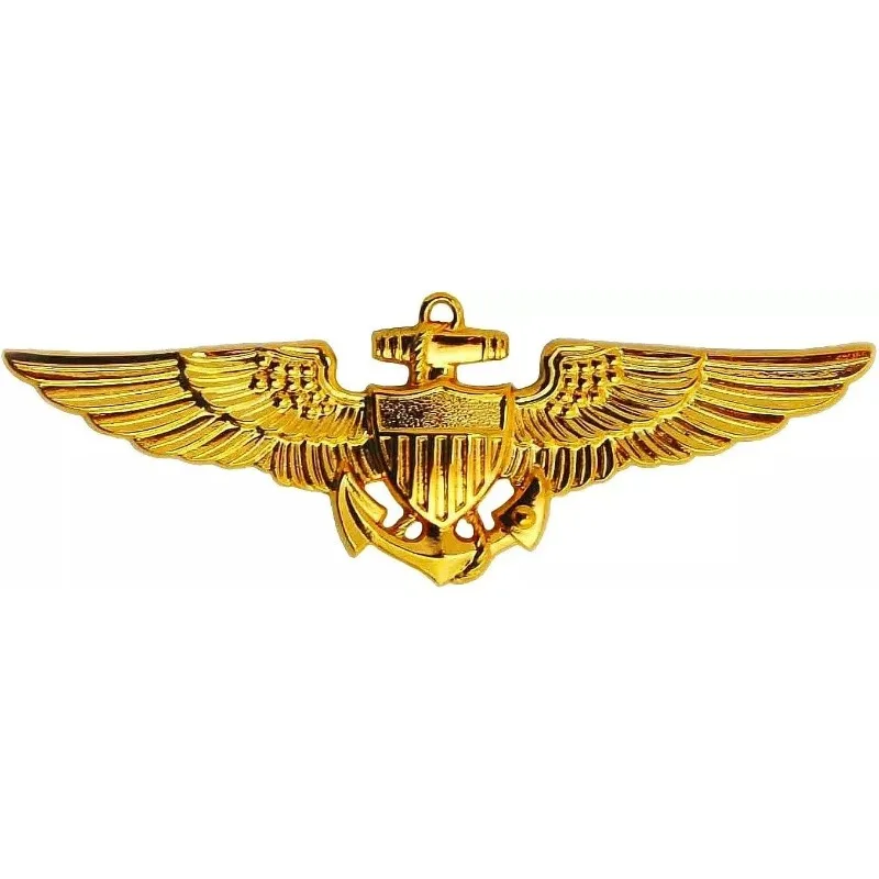 Metal Badge Aviation Air Force Pilot Pin Captain Uniform Badge Accessory