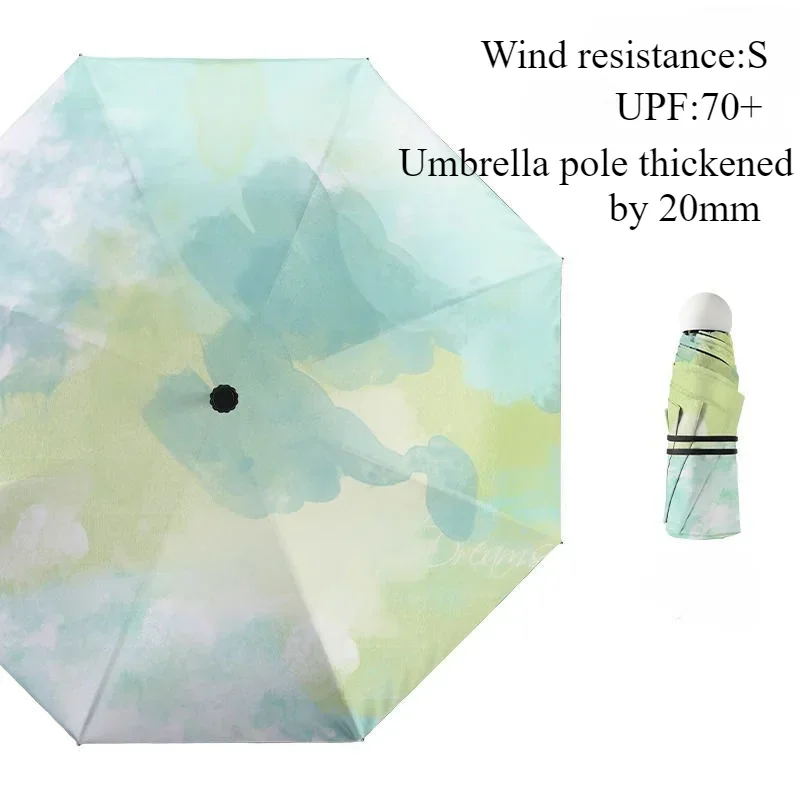 Sunshade Umbrella Rain and Rain Dual Use Mini Umbrella 50% Off Fully Automatic Black Glue Anti UV Umbrella