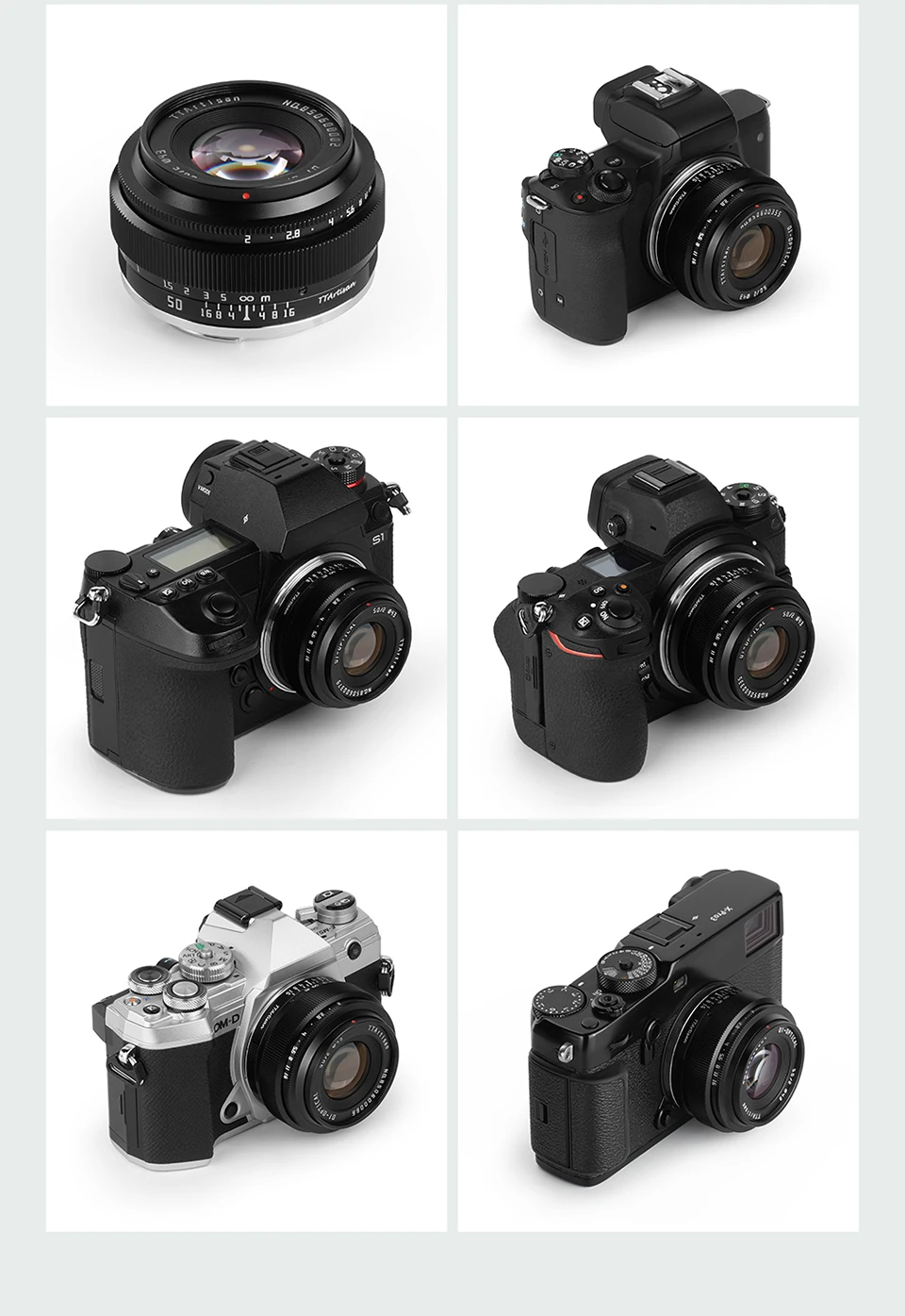 TTArtisan 50mm F2 Große Blendenöffnung Vollformat Porträt-Objektiv Kompatibel mit Sony E A7RIII Canon RF Nikon Z ZFC Z5 – Detail 17