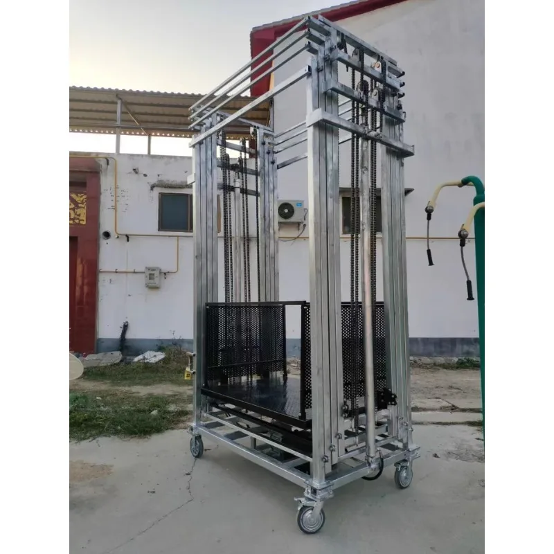 رافعة هيدروليكية متنقلة للديكور الداخلي والخارجي وجهاز تحكم عن بعد ومنصة رفع السقالات آلة قابلة للطي