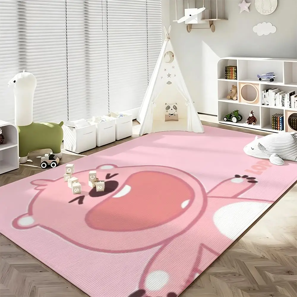 Character L-Loopy Floor Mat Soft Flannel Entrance Door Mat Non Slip Absorbent Bathroom Bedroom Floor Rug