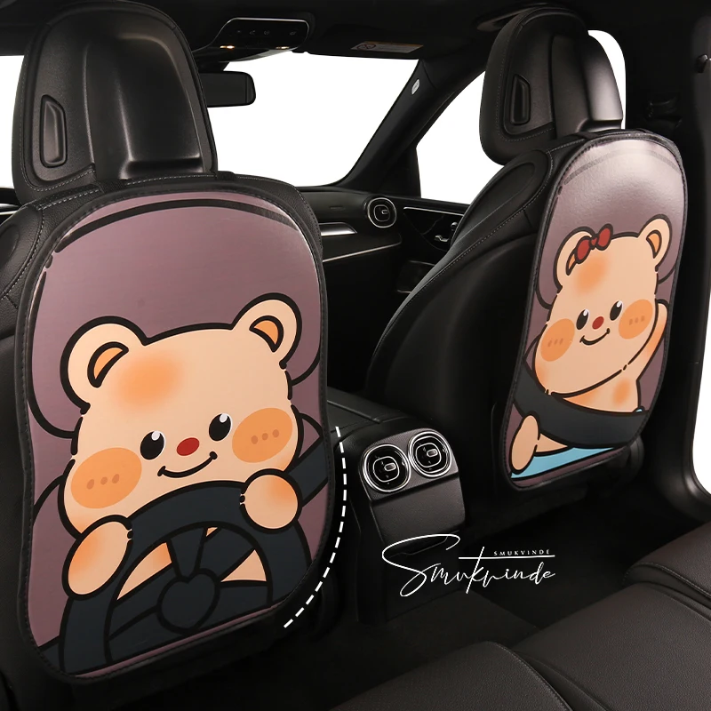 

Car seat, seat back anti-kick pad, rear row universal children's dirt-resistant car rear seat , protective storage