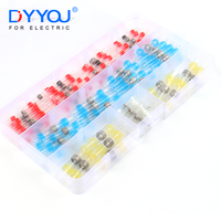 100/120 PCS Solder Seal Wire Connectors Heat Shrink Butt Connectors, Waterproof Insulated Electrical Wire Terminals