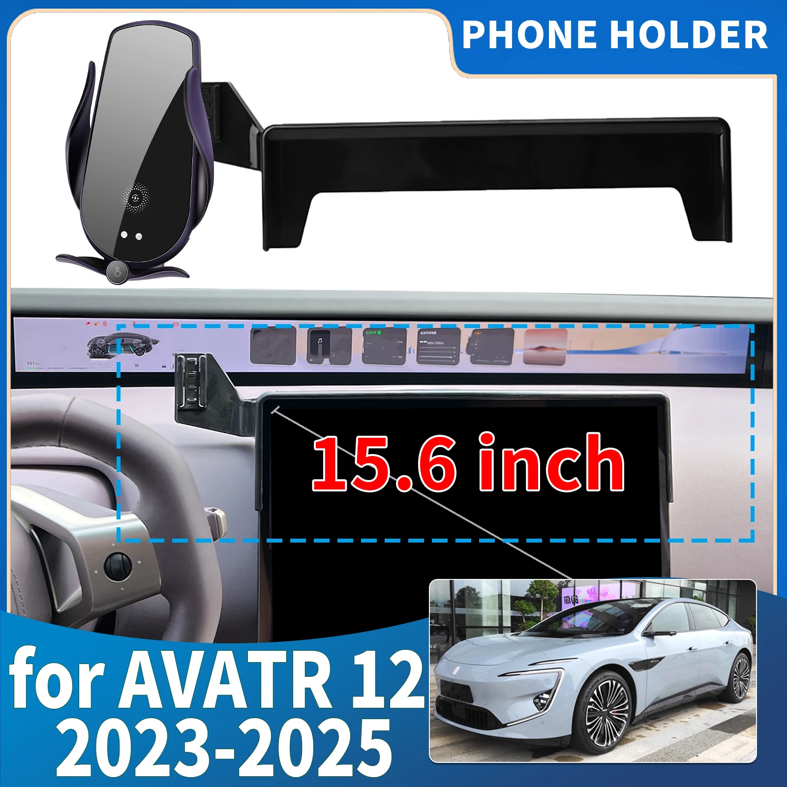 

fit for AVATR 12 2023 2024 2025 15inch Integrated Screen Mount Phone Holder Mount Car accessoires