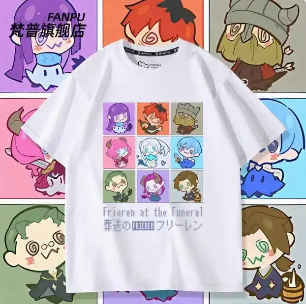 

Anime Frieren: Beyond Journey's End Himmel Short Sleeve T-Shirt Summer Cosplay Costume Casual Student Loose Tops anime