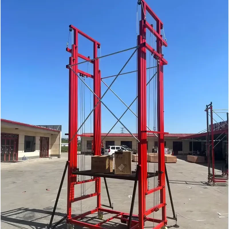 Chinese Made Electric Lifting Scaffolding Platforms Mobile Telescopic Frames Chain Slings Steel Hoists