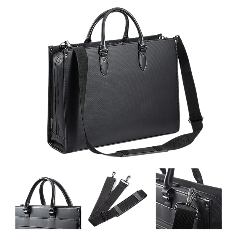 Waterproof Laptop Bag for 14 15.6 Inch Notebook, Unisex Business Briefcase, Anti-Theft with Shoulder Strap, Slim Commuting Tote