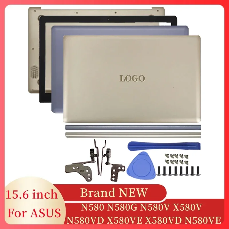 For ASUS N580 N580G N580V X580V N580VD X580VE X580VD N580VE Laptops Screen LCD Back Cover Front Bezel Hinges Cover Bottom Case