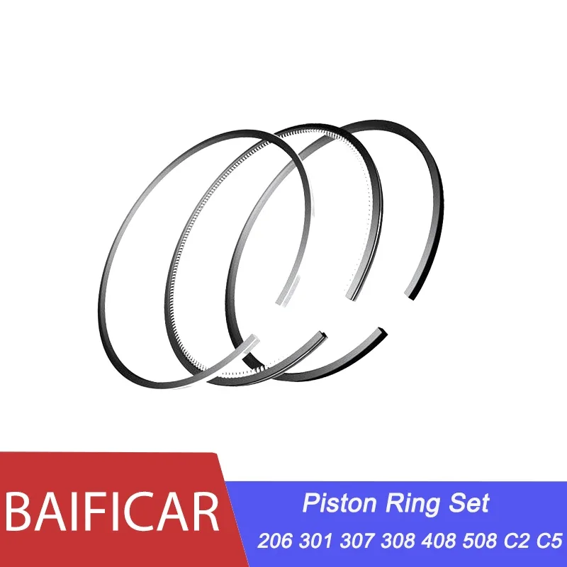 Baificar Brand New Engine 4x Piston Ring Set For Peugeot 206 301 307 308 3008 408 508 207 4008 5008 Citroen C2 C3 C4 C5 DS